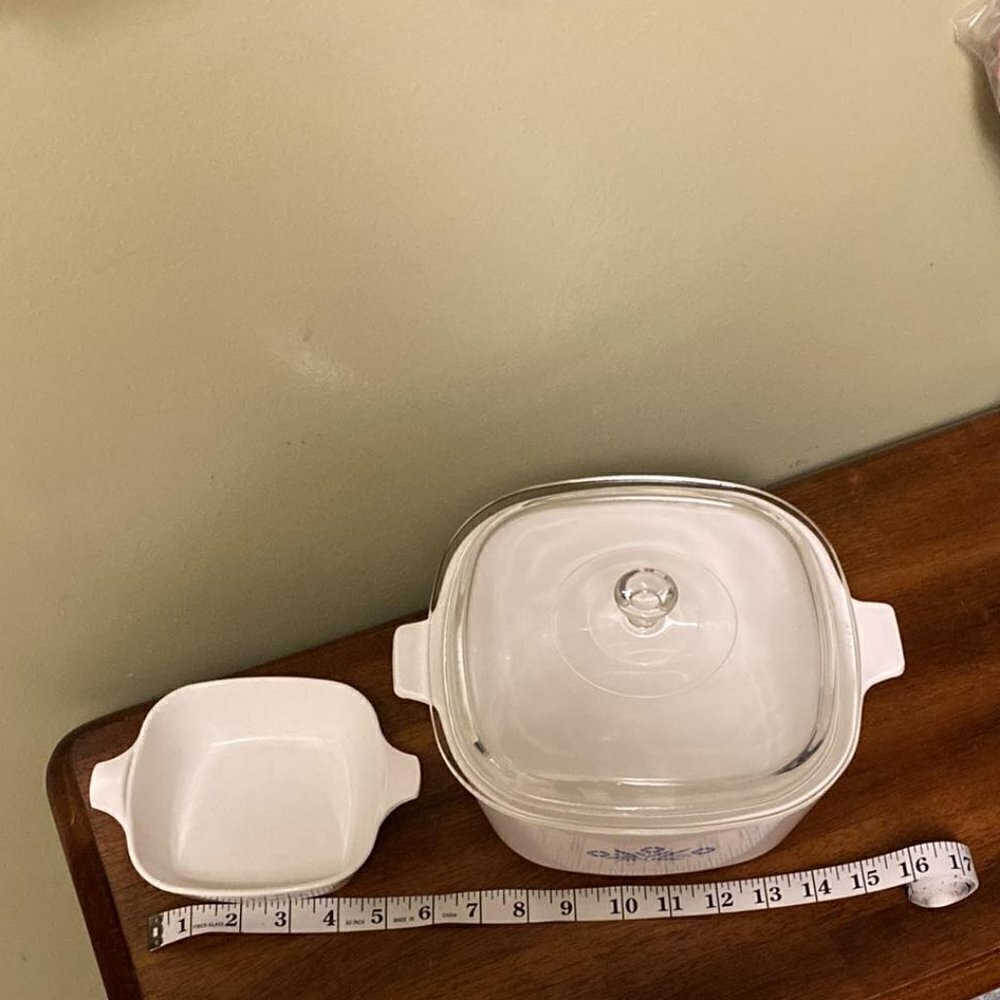 Vintage Cornflower Corning Ware P-2 1/2_B and Petite Dish P_41 - Picture 10 of 12
